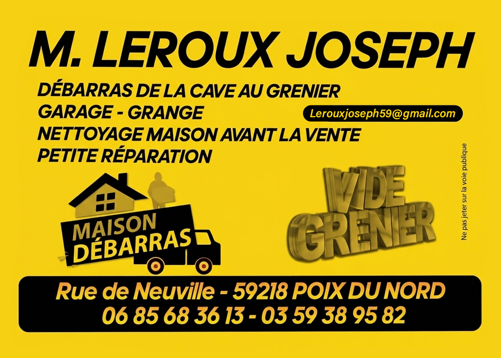 Flyer Débarras Leroux